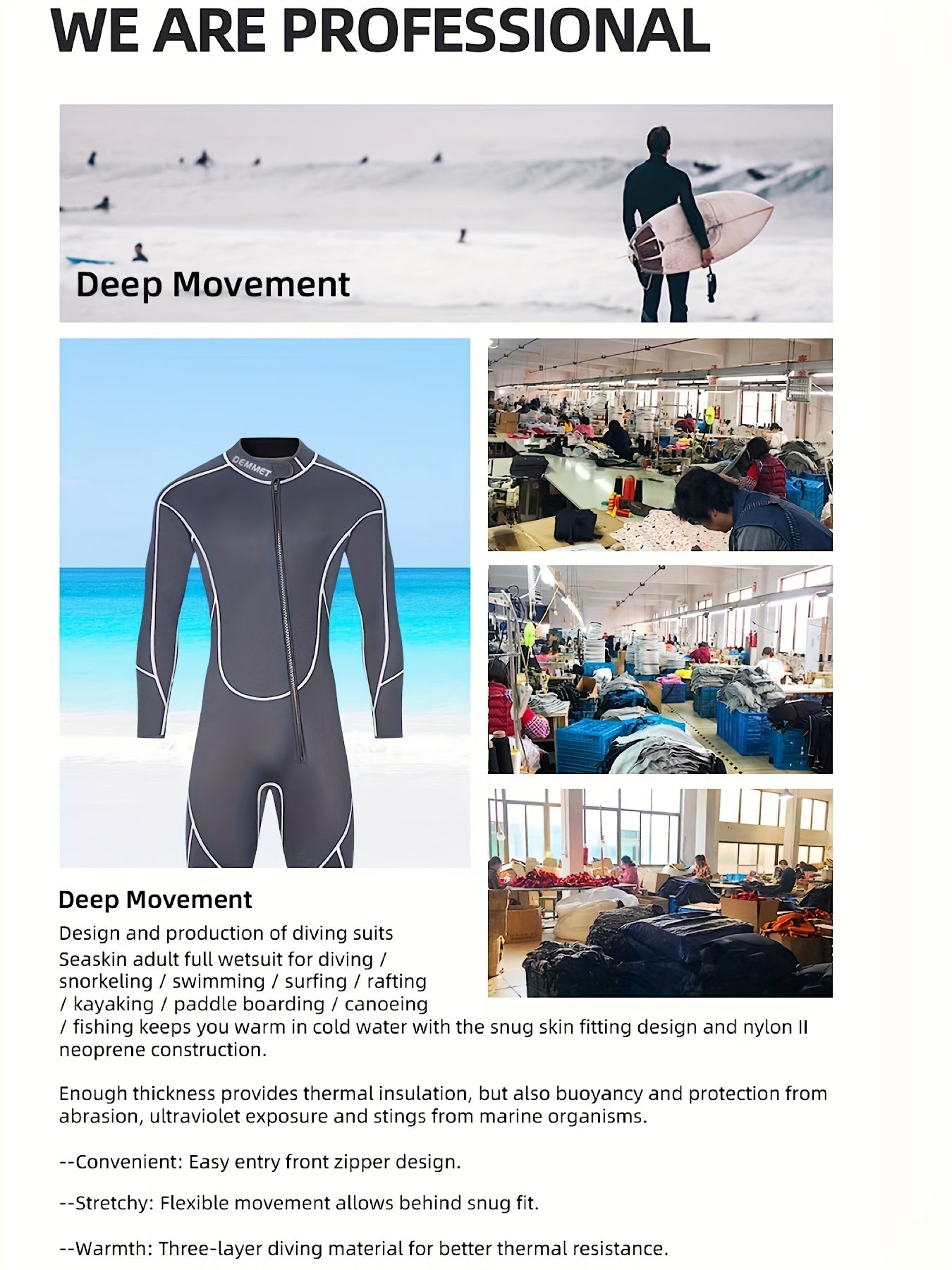 3mm Professional Diving Wetsuit for Superior Swim Performance