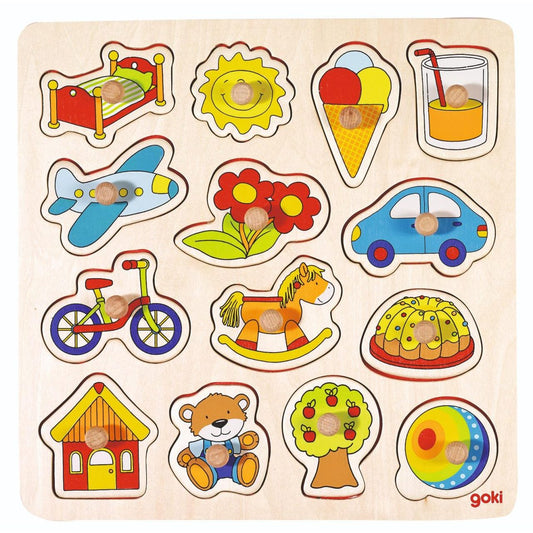 14pcs Lift Out Puzzle Rocking Horse Ball Game