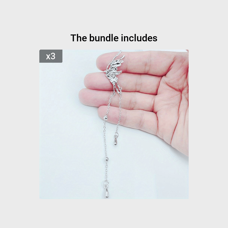 Butterfly Tassel Ear Bone Clip Earrings Women Girls Party Accessories