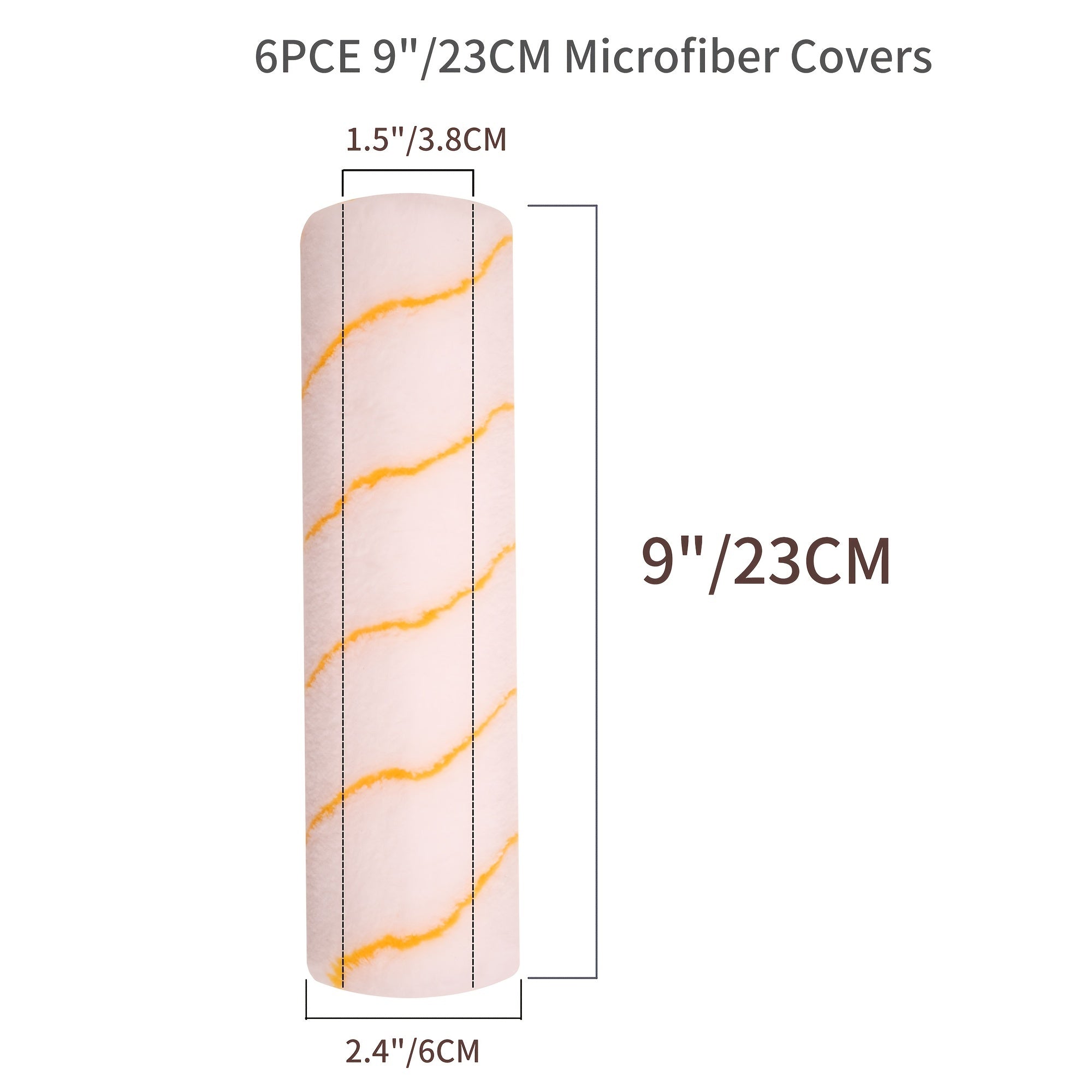 6pcs 22 Microfiber Roller Cover Paint Roller Covers
