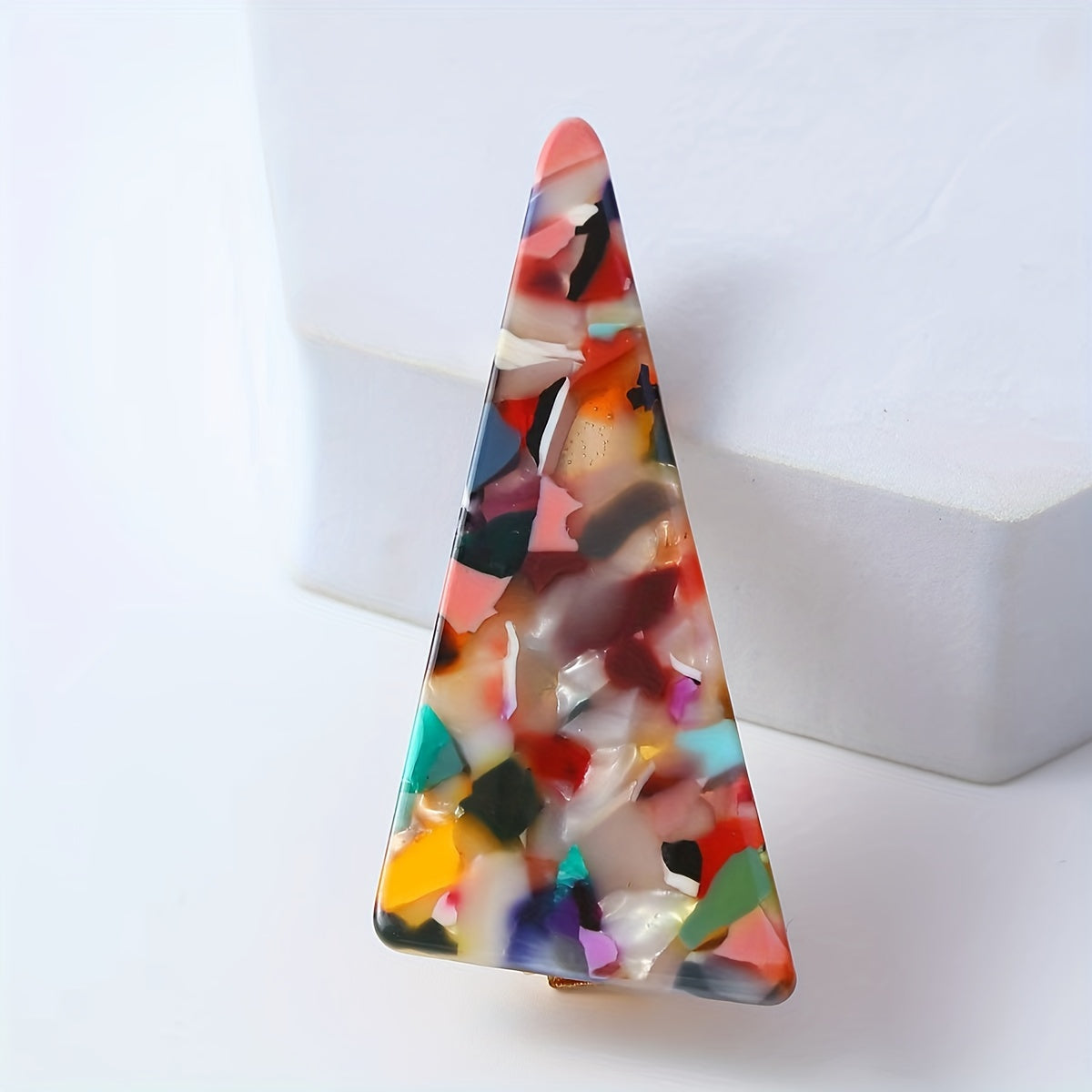 Graphic Triangle Hair Clip Acetate Duckbill Headwear Non Slip Hair Accessory