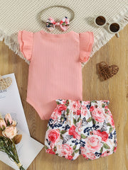 Baby Girls Auntie Is My Bestie Ruffle Onesie Set