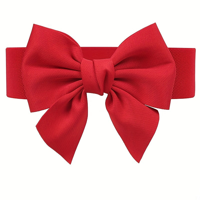 Bowknot Elastic Girdle Women's Waistband Belt Dress Acces