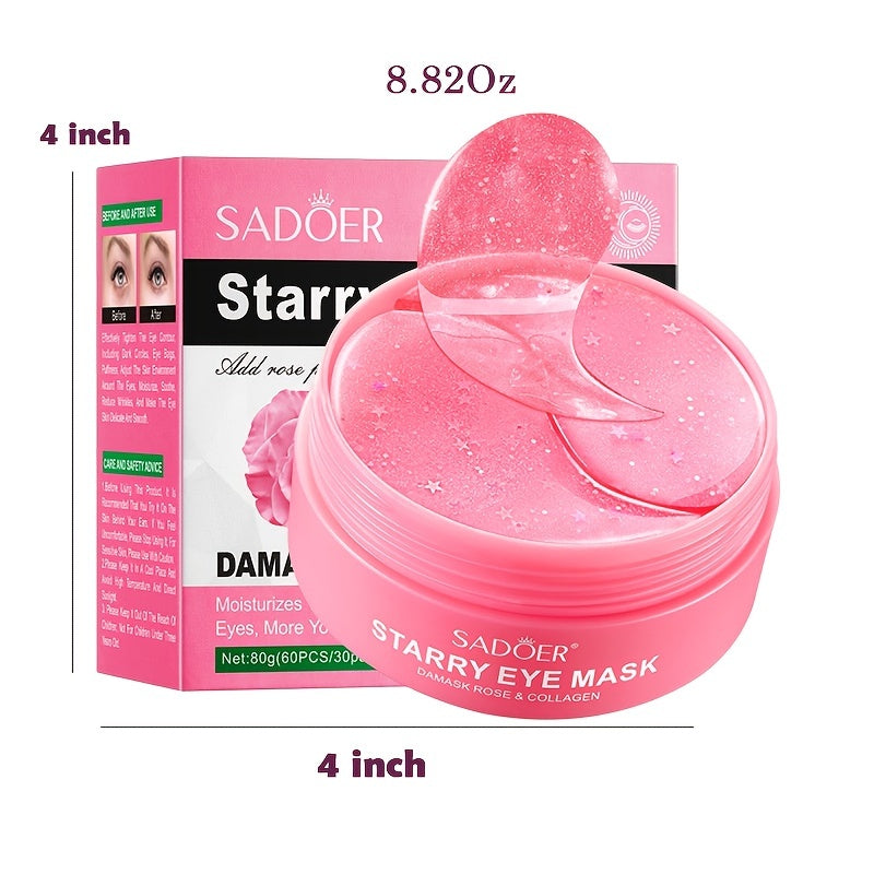 Bamboo Charcoal Rose Eye Mask - Dark Circles, Bags, Puffiness, Wrinkles