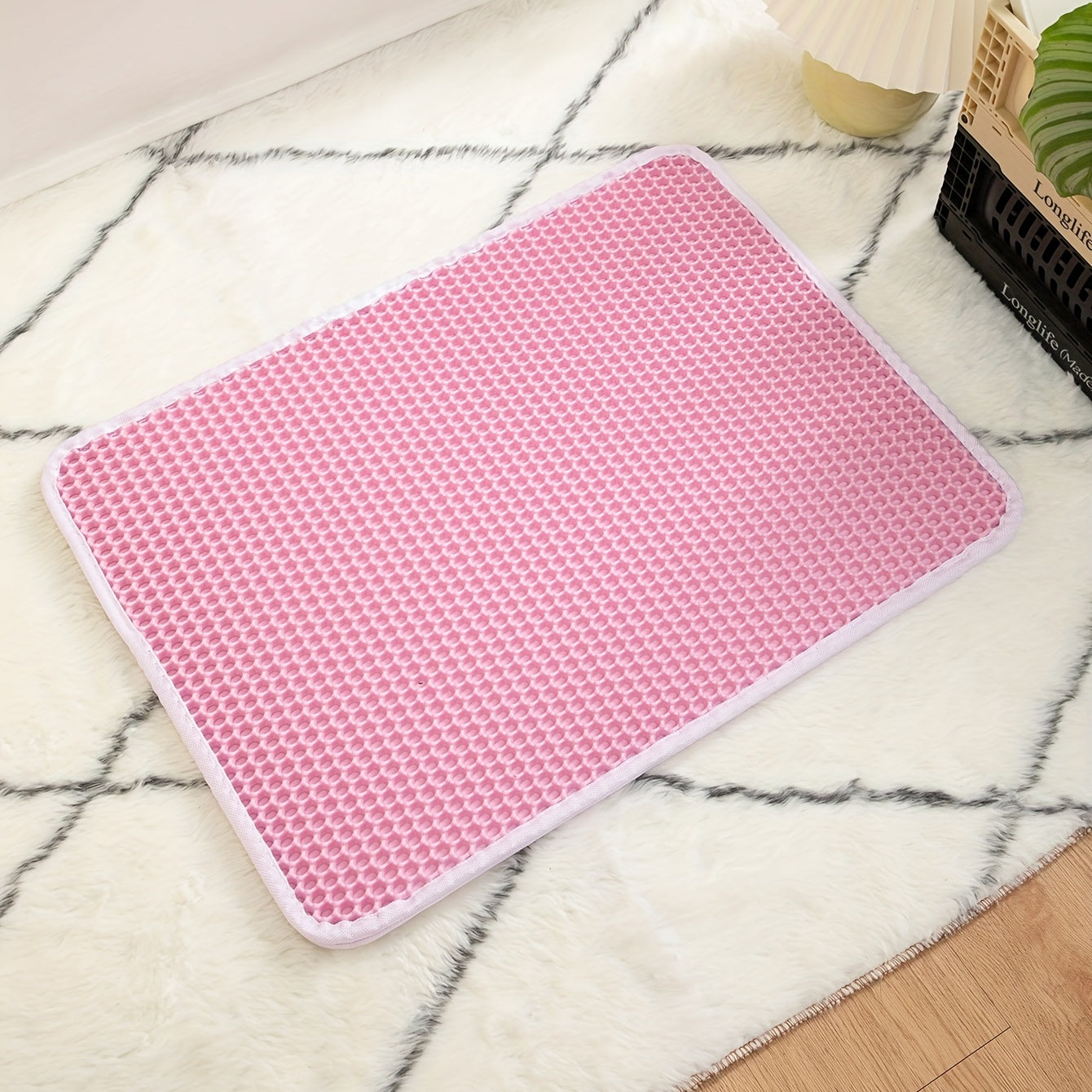 Double Layer Cat Litter Mat Traps Litter Easy To Clean