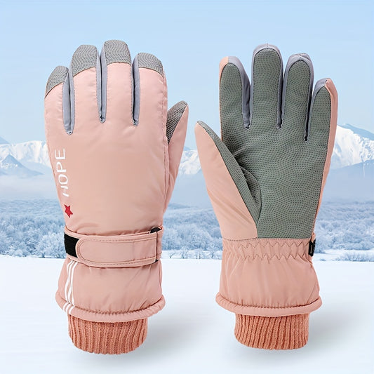 Warm Touch Screen Skiing Gloves - Windproof & Waterproof