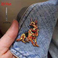 Stylish 2D Acrylic De Mu Brooch DIY Accessory