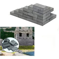 Mini Red Brick Micro Landscape Sand Table Architecture Student Scene