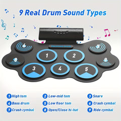 9 Sided Music Toy Drum Set with 2 Speakers
