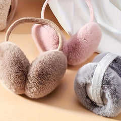 Boho Plush Earmuffs, Foldable & Warm