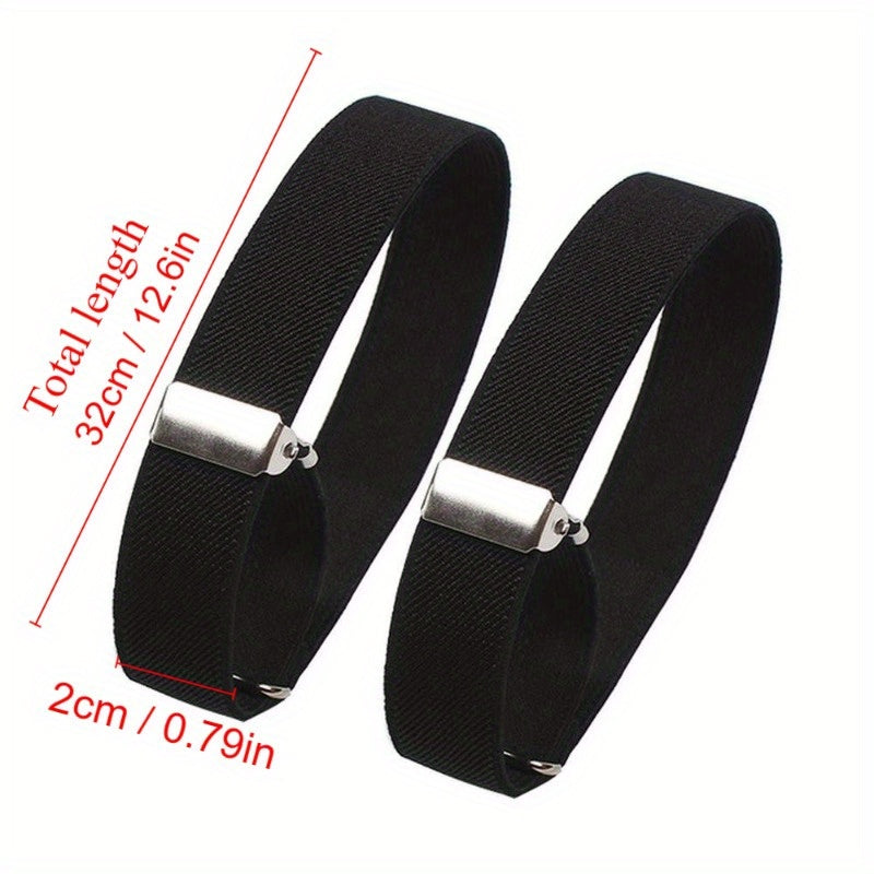 Elastic Armband Cuffs - Adjustable Shirt Sleeve Holders