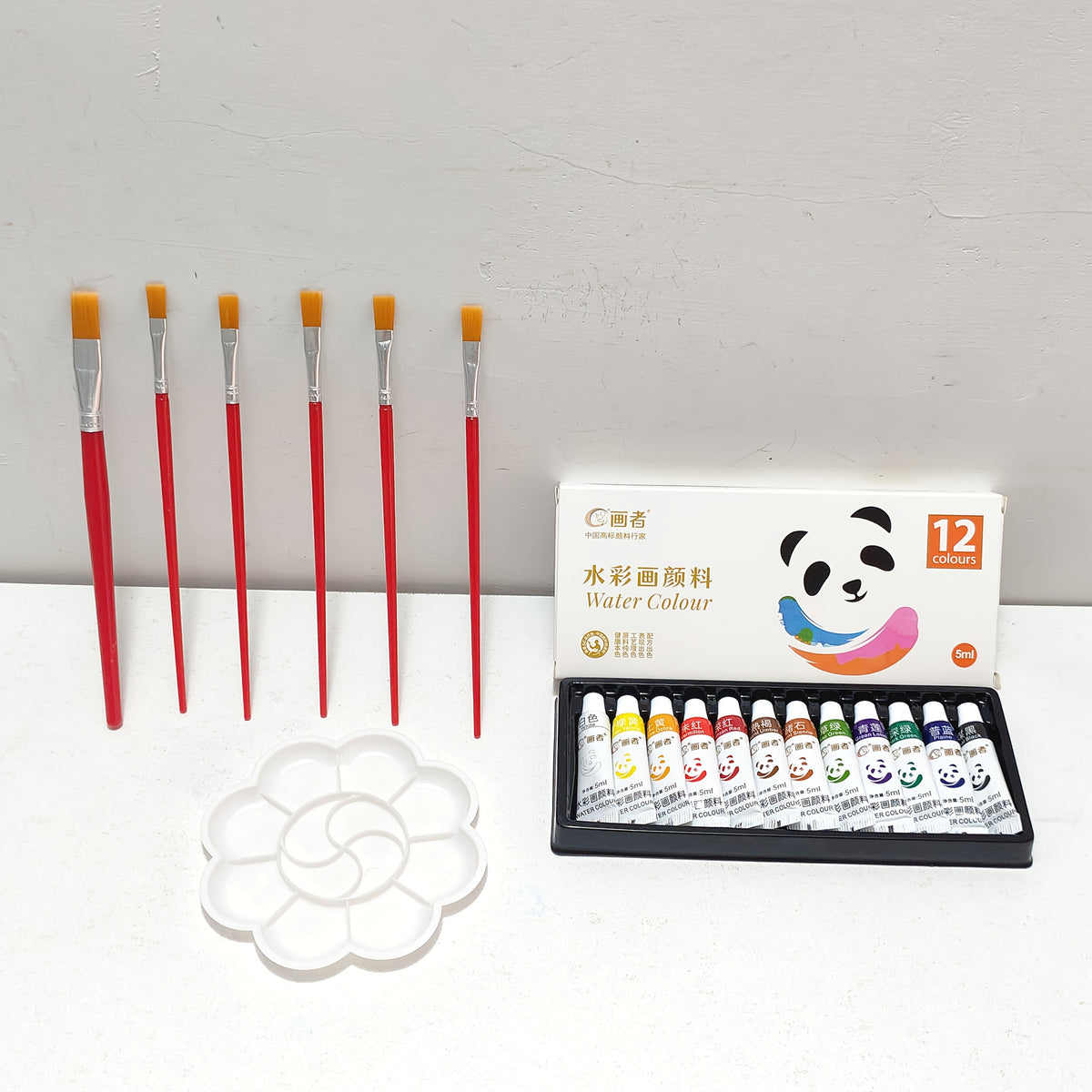 Watercolor Painting Set 24 Colors with 6 Brushes and 1 Palette