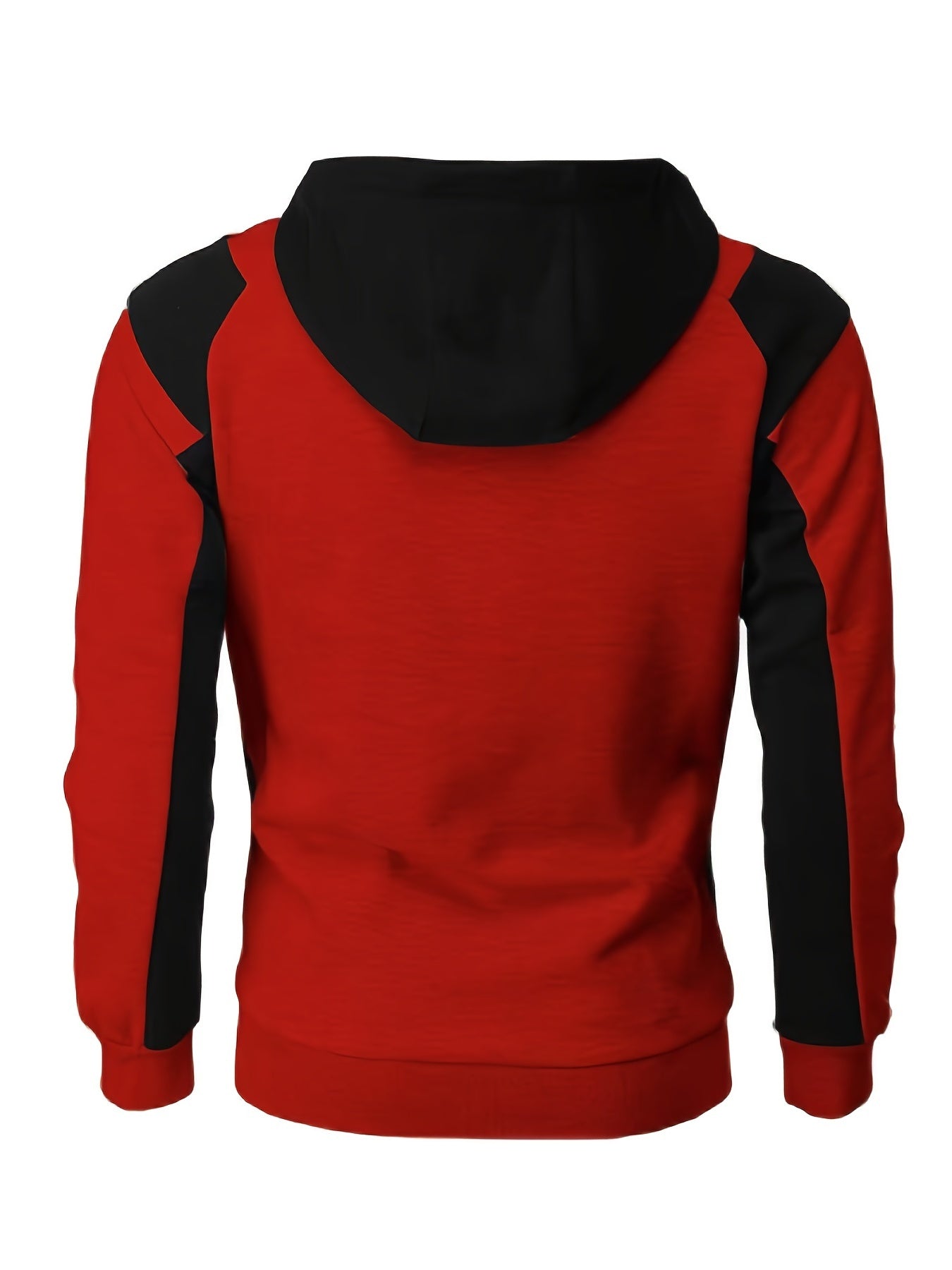 Men's Casual Block Zip Up Jacket With Hood