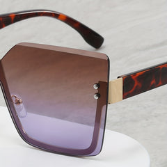 Ombre Rimless Cat Eye Sunglasses UV400 Sun Shades