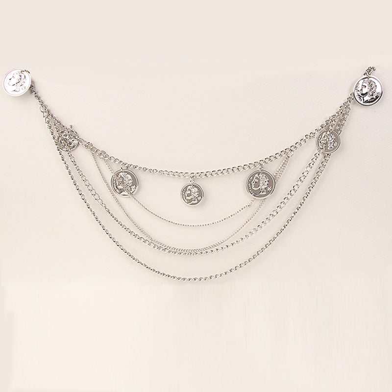 Layered Waist Chain Belt for Women Beach Bikini Denim Dresses