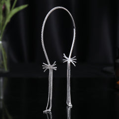 Rhinestone Tassel Headband with Long Tassel for Women