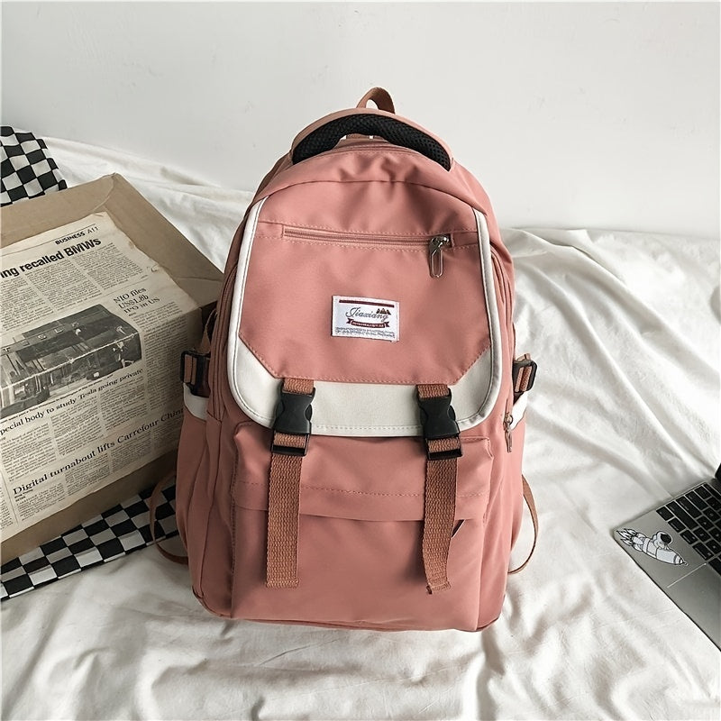 Men's Nylon Backpack Student Buckle Backpack