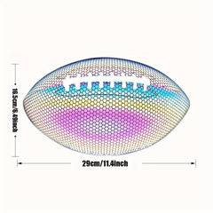 Colorful Honeycomb Pattern Reflective American Football