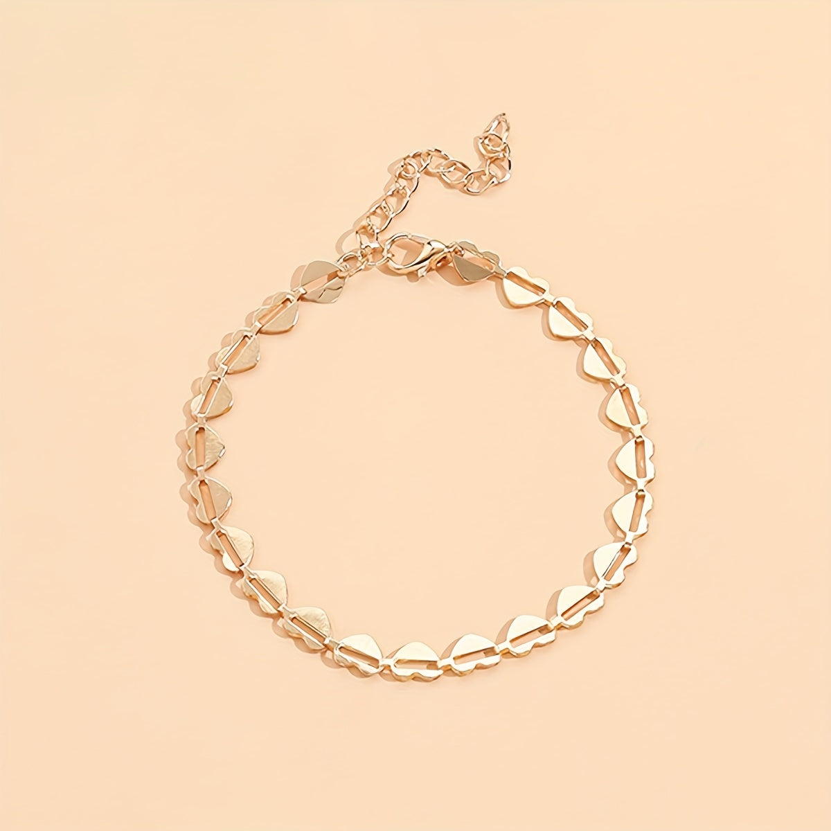 5 Pcs Stackable Chain Anklet Set with Key Tassel Pendant
