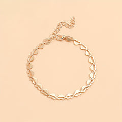 5 Pcs Stackable Chain Anklet Set with Key Tassel Pendant