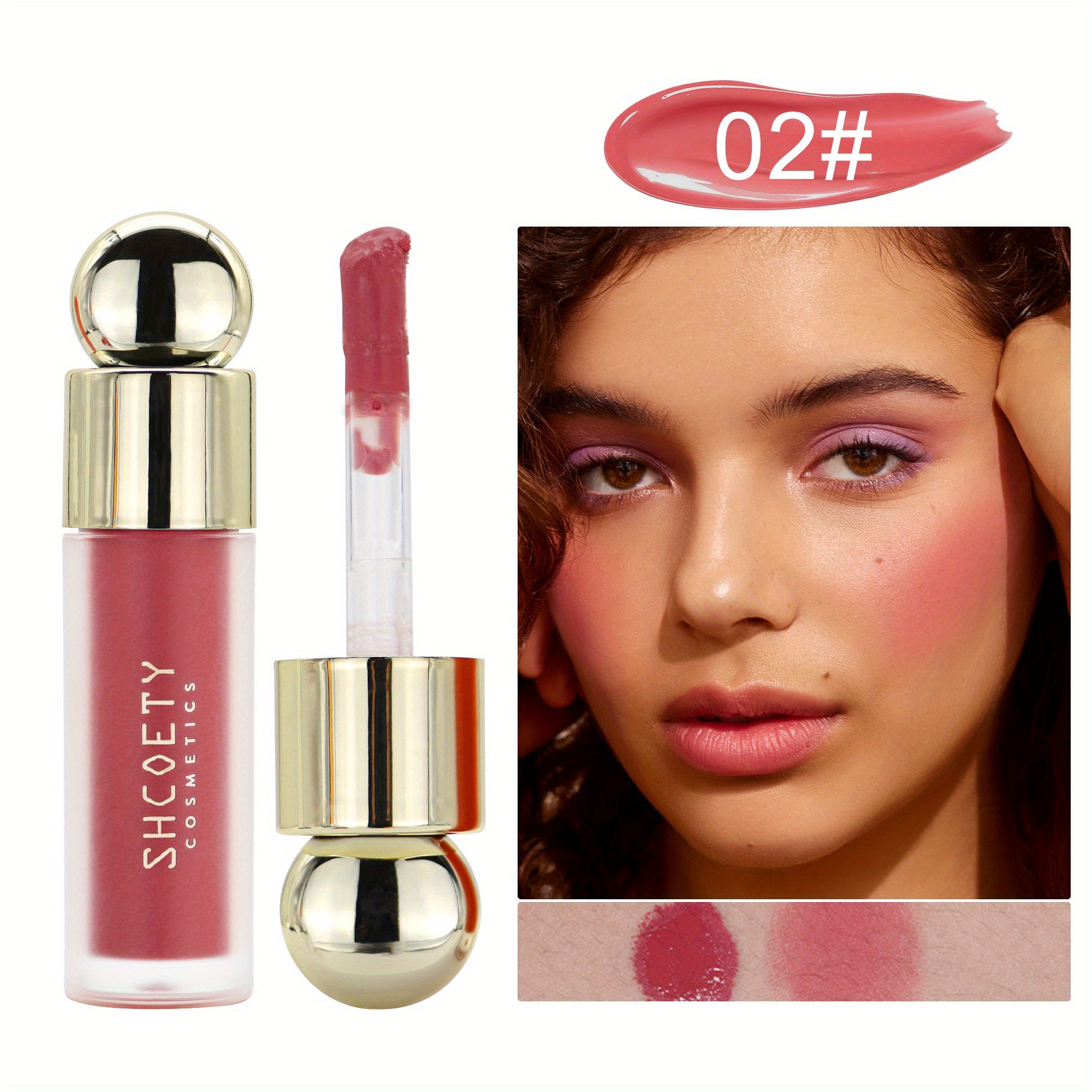 Matte Liquid Blush Lipstick Lip Glaze Blush Dual Purpose Liquid