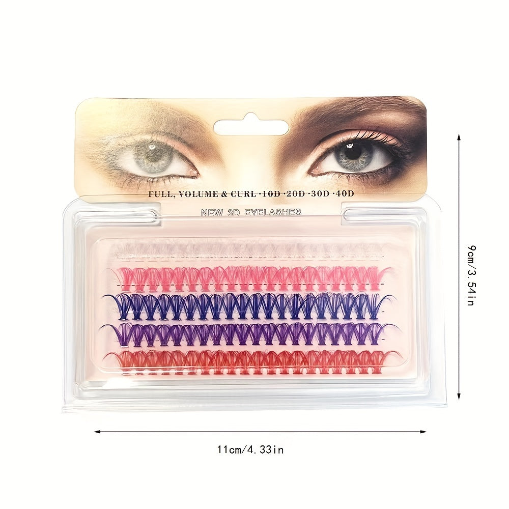 Colorful D Curling False Eyelashes Extension Makeup