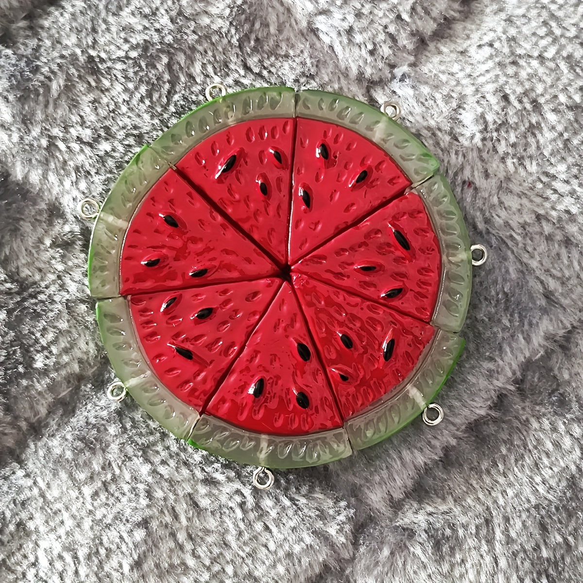 7Pcs Watermelon Resin Decoration Pendant DIY Small Accessories