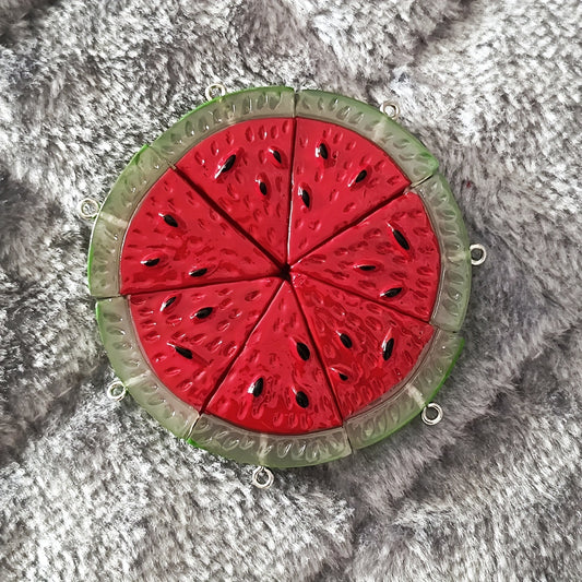 7Pcs Watermelon Resin Decoration Pendant DIY Small Accessories