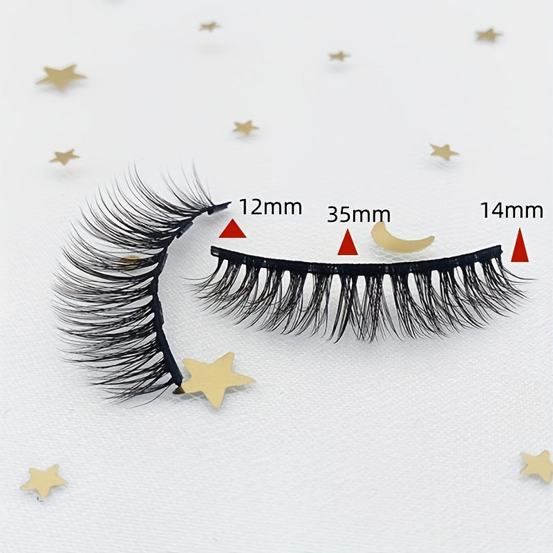 7 Pairs Self Adhesive Natural Look Eyelashes No Glue Needed Waterproof