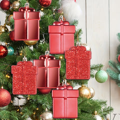 6pcs Red Gift Bag Christmas Tree Pendant Family Party Decorations