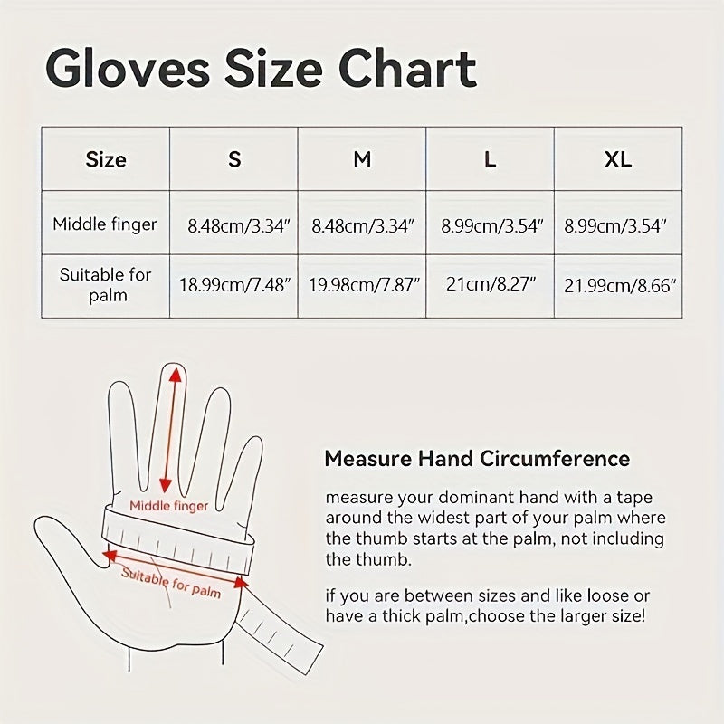 Thick Fleece Lining Touch Screen Gloves Winter Warm Outdoor Cycling Gloves