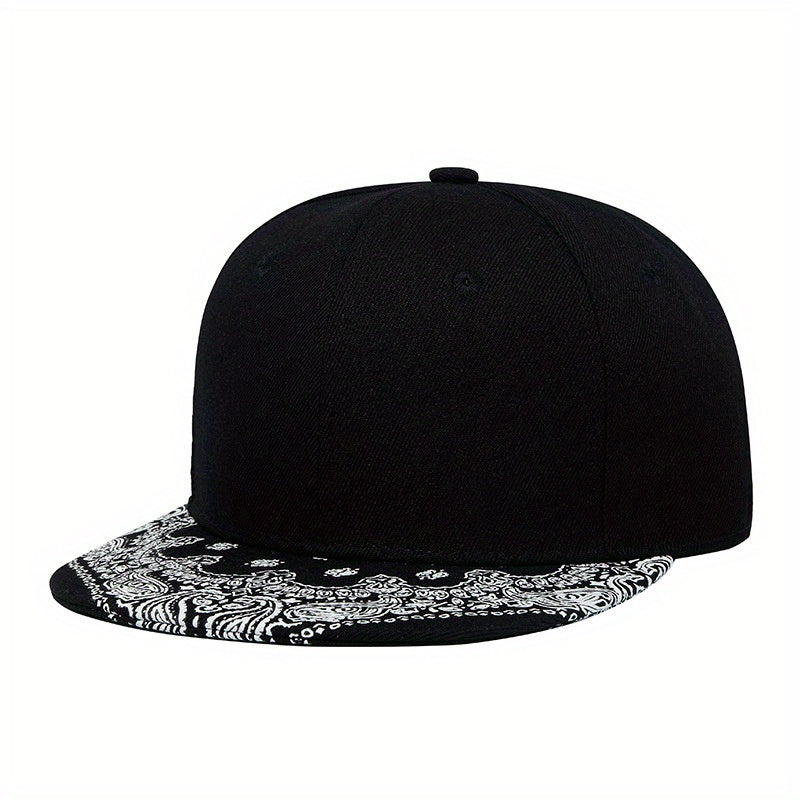 Paisley Print Baseball Cap Hip Hop Block Snapback Hats
