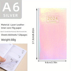 Laser A6 English Plan Book Planner Thin Weekly Calendar Schedule Book