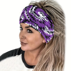 Skull Pattern Headband Tie Dye Leopard Print Bandana