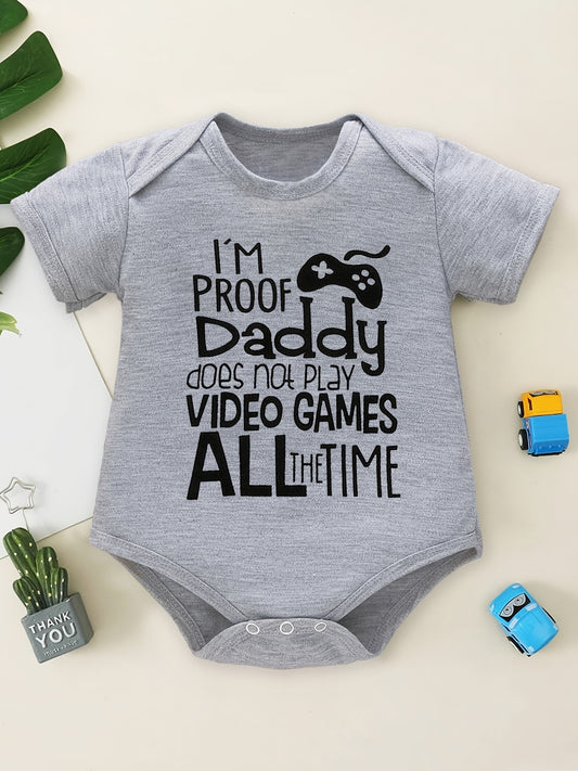 Baby Boys' Stylish Video Game Onesies for Summer