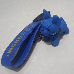 Cute French Bulldog Keychain PVC Cartoon Style