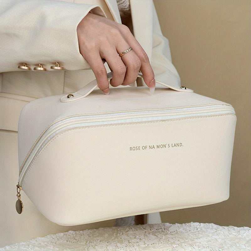 Large Travel Cosmetic Bag Waterproof Makeup Organizer Portable With Handle