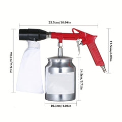 Pneumatic Rust Removal Sand Spray Gun w/ Sand Recycling Bag