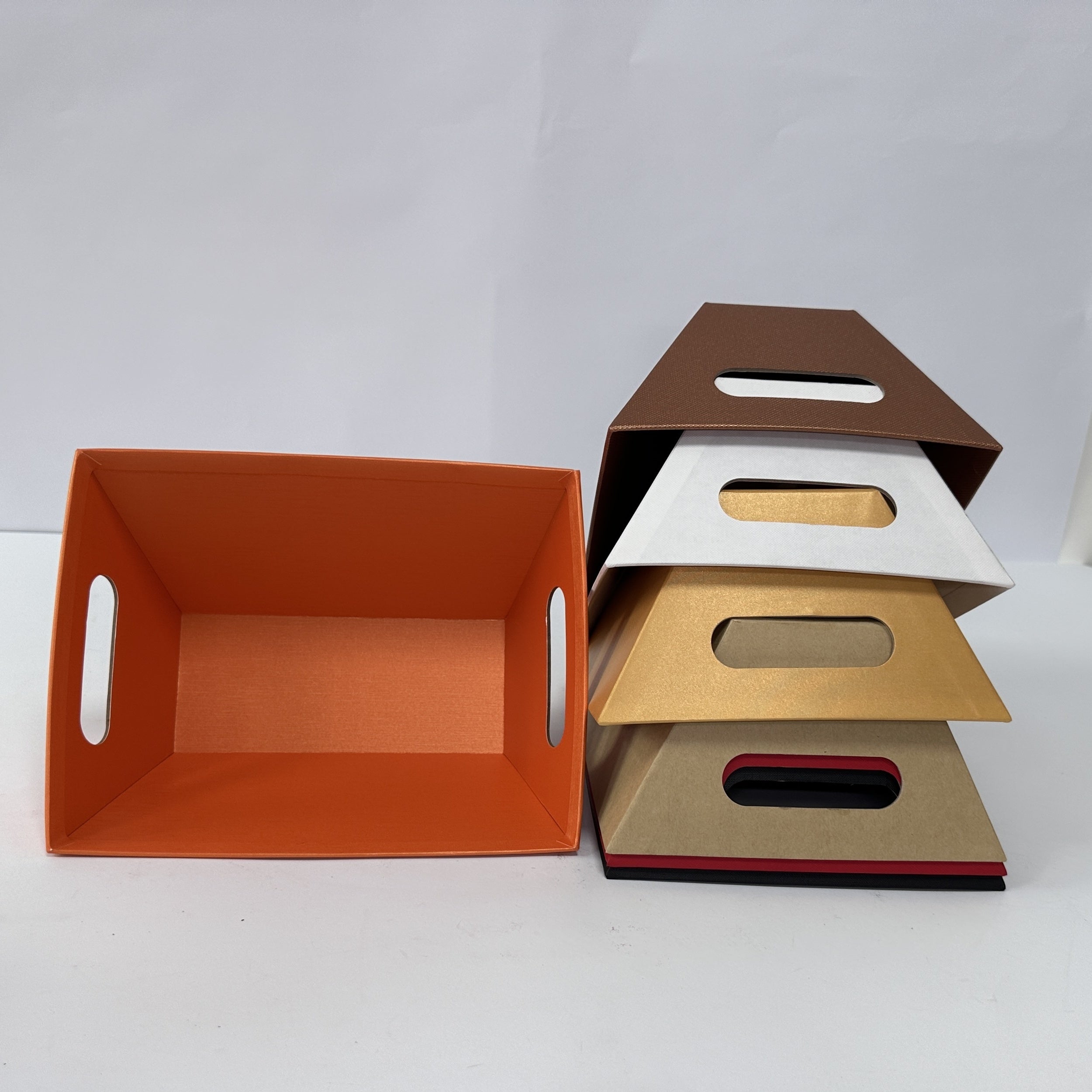 5pcs Trapezoidal Storage Box for Book Clothing Snacks