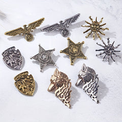Vintage Wolf Head Brooch Jewelry Unisex Animal Suit Collar Pin