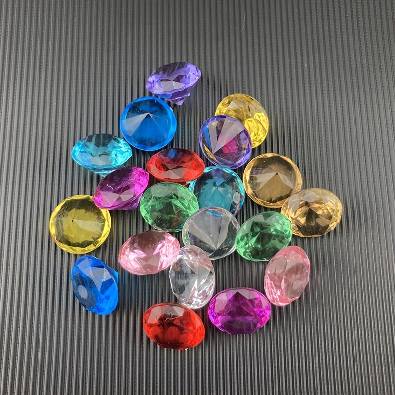 12pcs Acrylic Diamond Toys Colorful Plastic Crystal PlayHouse Toy