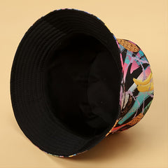 Unisex Fruit Print Windproof Couple Bucket Hat Outdoor Fishing