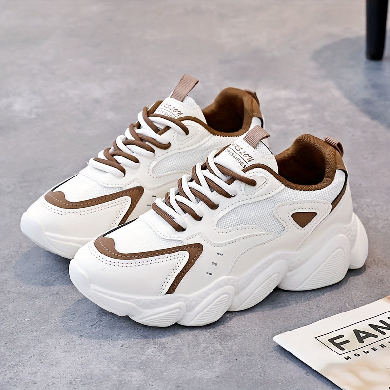 Women's Mesh Platform Sneakers Casual Lace Up Outdoor Shoes