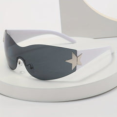 Men's Y2K Aviator Sunglasses Pentagram Sports Eyewear