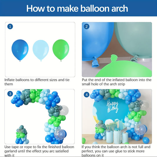 Ocean Party Balloon Garland Arch Kit Under the Sea Birthday Decor 135pcs