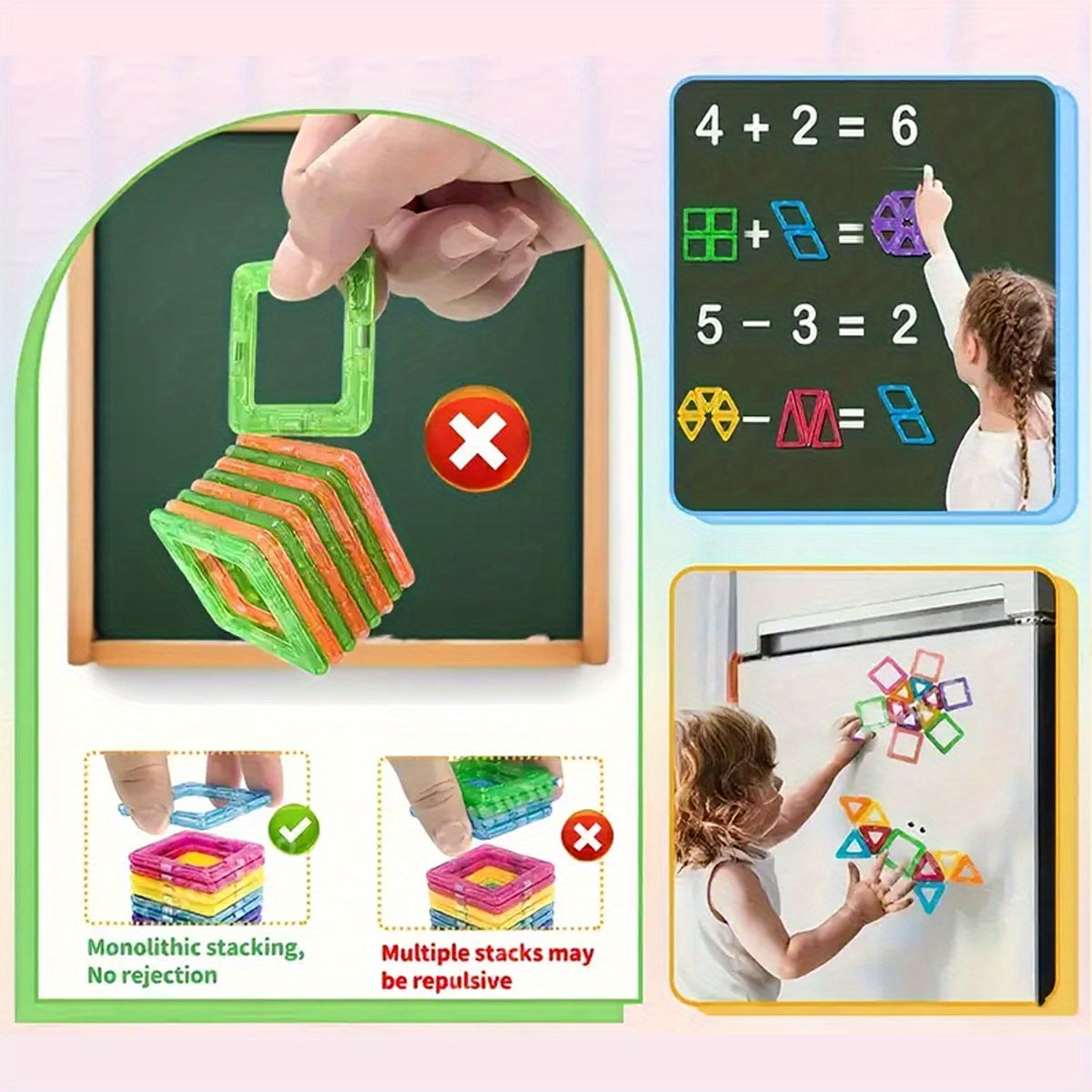 Mini Magnetic Building Blocks Toy Set for Kids with Iron Box