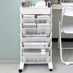 Combination Bookshelf Floor Standing Storage Rack Movable Bookshelf