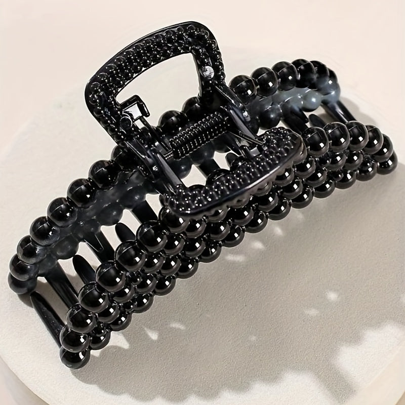 Faux Pearl Beads Hair Claw Shark Claw Hair Clip Women's Hair Accessory