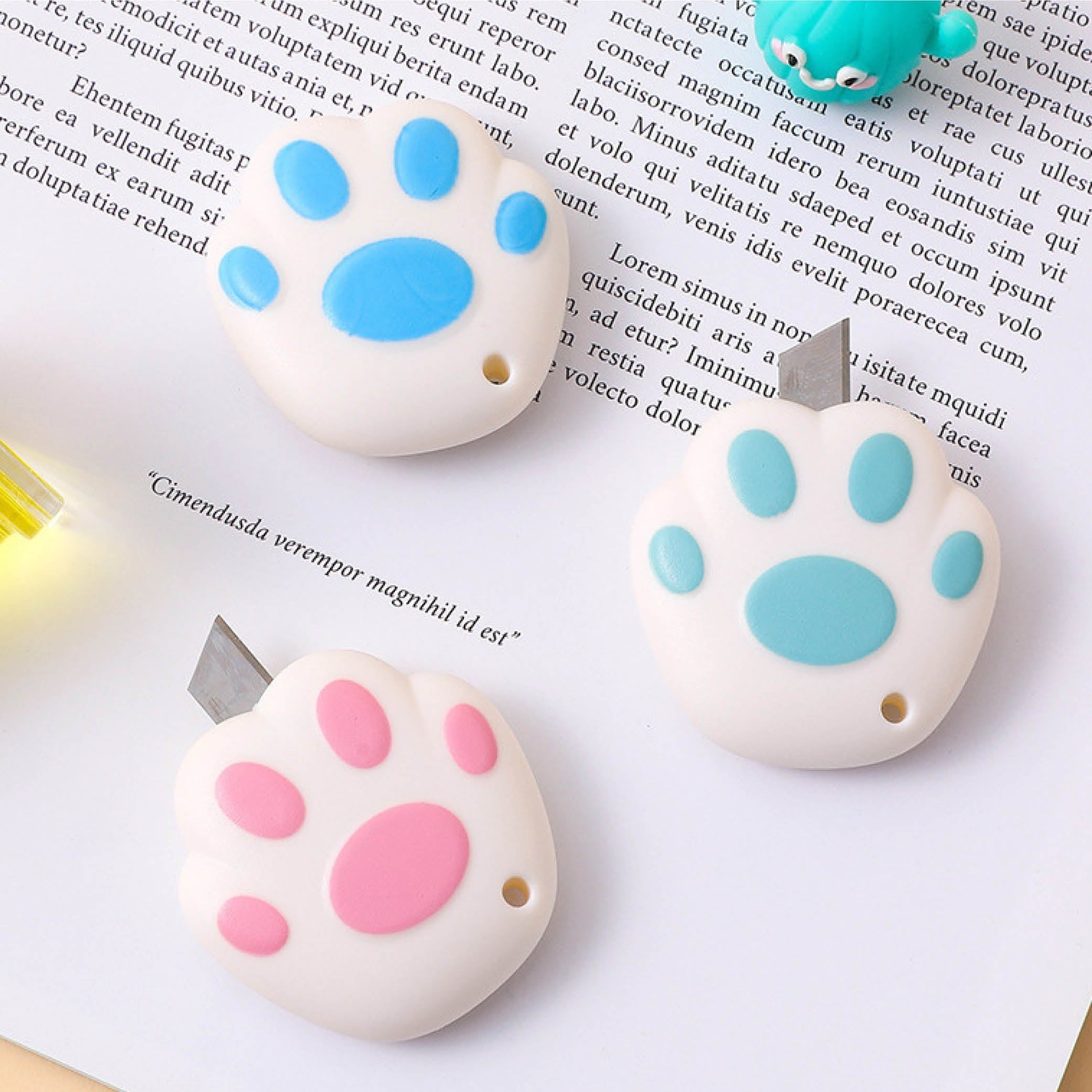 Cloud Cat Mini Retractable Utility Knife for DIY Crafts and Letter Opening