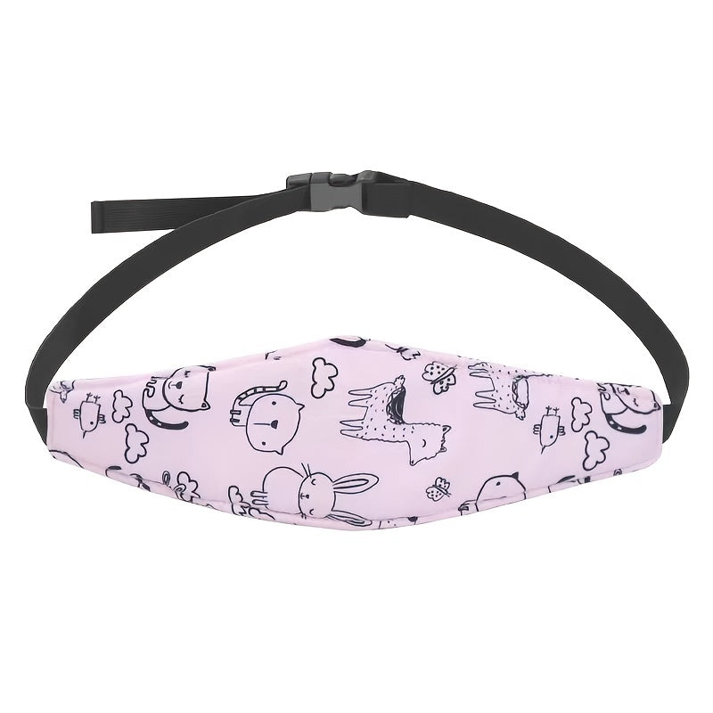 3pcs Infant Car Seat Head Support Cartoon Animal Pattern Headband